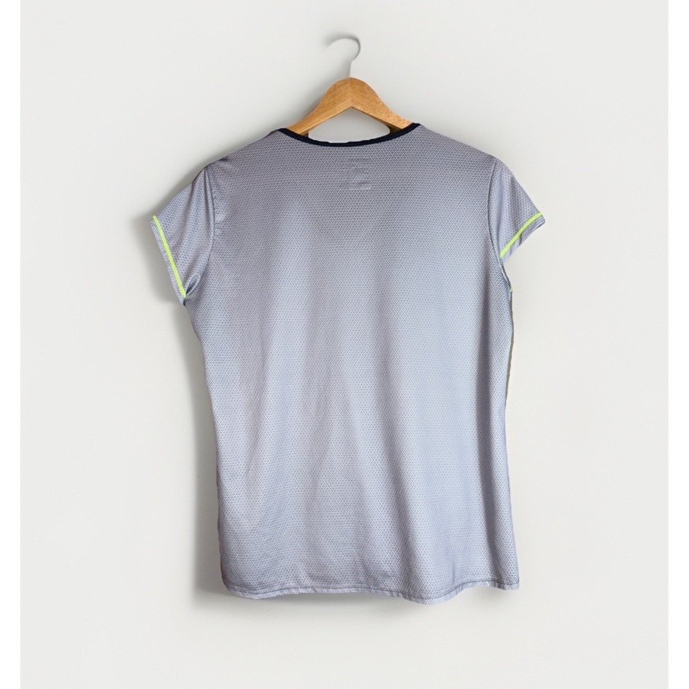 Lucky in Love Tennis Set Size L Gray White Yellow V-neck Top & Ruffle Skort - Picture 5 of 12